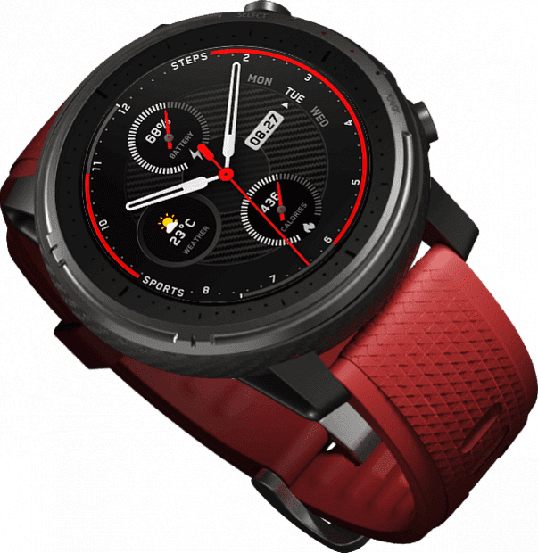 Умные часы Huami Amazfit Stratos 3 Elite Edition (Smart Sports Watch 3 EE) (Red/Красный) - 1