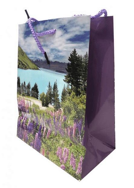 Пакет подарочный ламинированный(180x230x100мм) (Purple/Фиолетовый) - 3