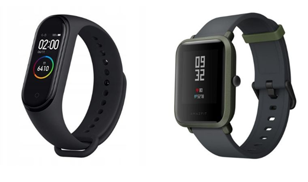 Сравнение дизайна Xiaomi Mi Band 4 и Amazfit Bip Сравнение внешнего вида Mi Band 4 и Amazfit Bip